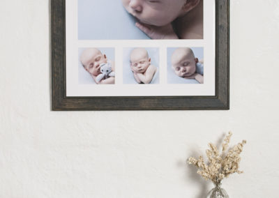 Multi image frame from images in newborn shoot Wrecclesham